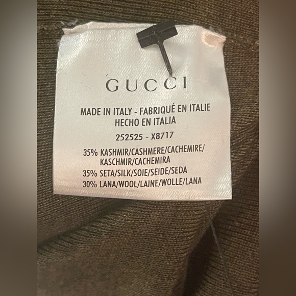 Gucci Cashmere Silk Wool Sleeveless Midi Sweater Dress – Olive Brown – Size S - Picture 4 of 4